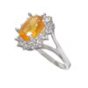 Bague en Citrine Jaune en Argent pour Femme Samin