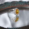 Bague en Citrine Jaune en Argent pour Femme Samin