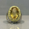 Bague en Citrine Jaune Persane en Argent pour Homme Aref