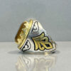 Bague en Citrine Jaune Persane en Argent pour Homme Aref