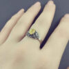 Bague en Citrine Jaune en Argent pour Femme