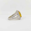 Bague en Citrine Jaune Persane en Argent pour Homme Afsoon