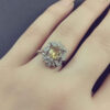 Bague en Citrine Jaune en Argent pour Femme Anahita