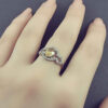 Bague en Citrine Jaune en Argent pour Femme Kamand