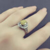 Bague en Citrine Jaune en Argent pour Femme Pareevash