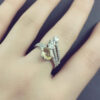 Bague en Citrine Jaune en Argent pour Femme