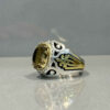 Persian Yellow Citrine Silver Ring for MBague en Citrine Jaune Persane en Argent pour Homme Tirdaden Tirdad