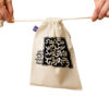 Sac de rangement en coton à cordon - Écologique et réutilisable