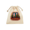 Sac de rangement en coton à cordon - Écologique et réutilisable avec Motif Floral