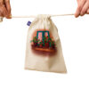 Sac de rangement en coton à cordon - Écologique et réutilisable avec Motif Floral