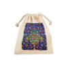 Sac de rangement en coton à cordon - Écologique et réutilisable avec Motif de Carreaux Persans