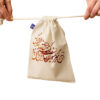 Sac de rangement en coton à cordon - Écologique et réutilisable Lin