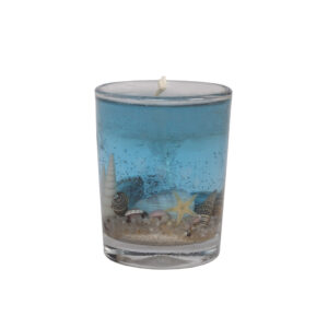 Scented Candle Jar with Ocean Design for Gift and Decoration