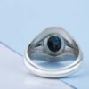 Bague en Argent Persan Faite Main pour Homme avec Turquoise de Neyshabur