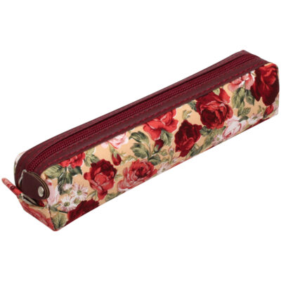 Trousse à crayons design floral avec fermeture éclair petite taille
