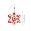 Boucles d'oreilles en céramique pour femmes – Style traditionnel, Fleur