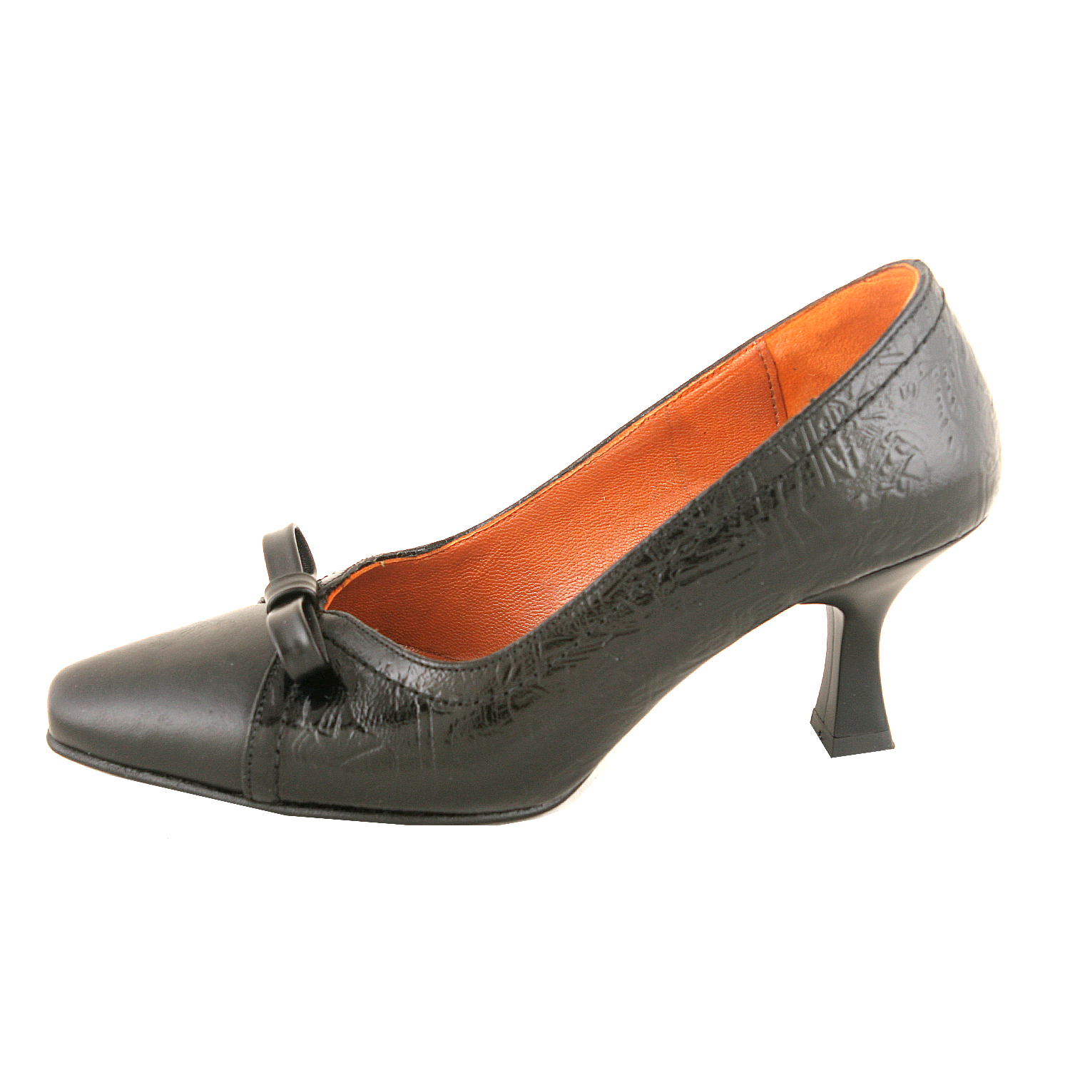Chaussures à talons hauts en cuir pour femmes avec nœud