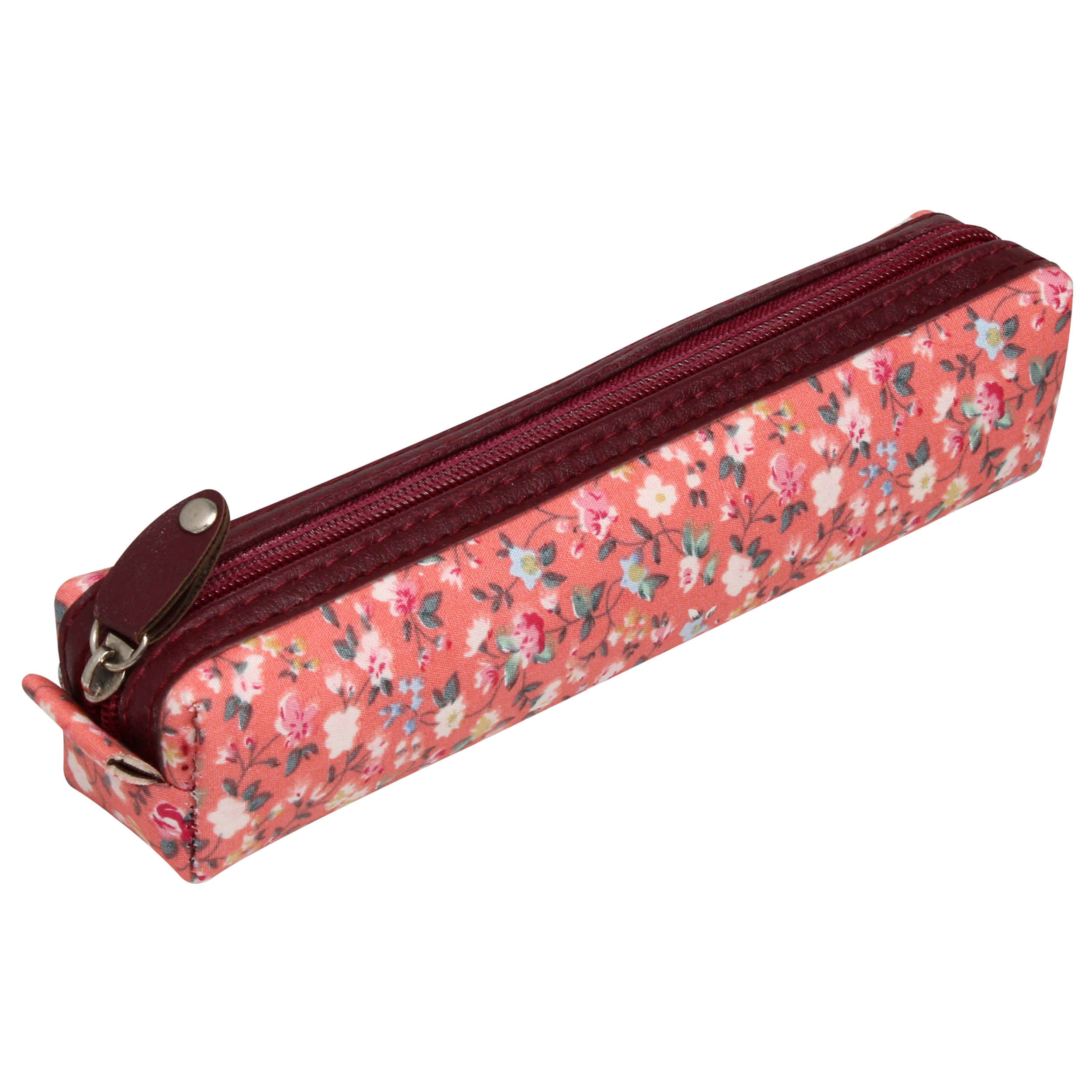 Trousse à crayons zippée design floral pour l'école et le bureau
