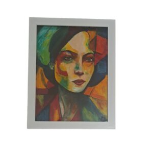 Peinture abstraite originale à l’huile sur carton – Mehrnoosh