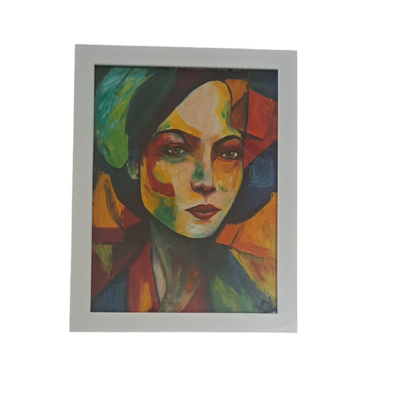Peinture abstraite originale à l’huile sur carton – Mehrnoosh