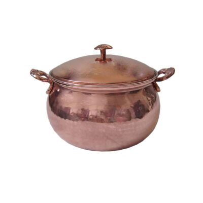 Marmite persane en cuivre – Style de cuisson traditionnel martelé Authentique