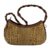 Sac bandoulière en cuir marron fait main - Modèle Gina