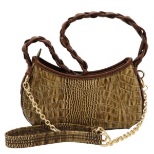 Sac bandoulière en cuir marron fait main – Modèle Gina
