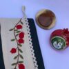 Trousse de maquillage persane brodée de Boukhara avec motif grenades