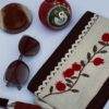 Trousse de maquillage persane brodée de Boukhara avec motif grenades
