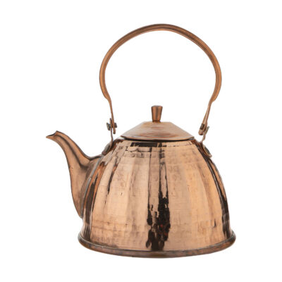 Bouilloire en cuivre persan durable pour cuisinière traditionnelle martelée