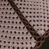 Nappe au Crochet Tricotée à la Main Carrée Rose Clair