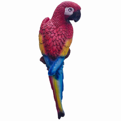Figurine décorative murale d’animal avec statue de perroquet – Art d’oiseau tropical