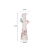 Vase décoratif en céramique avec design floral & oiseau blanc