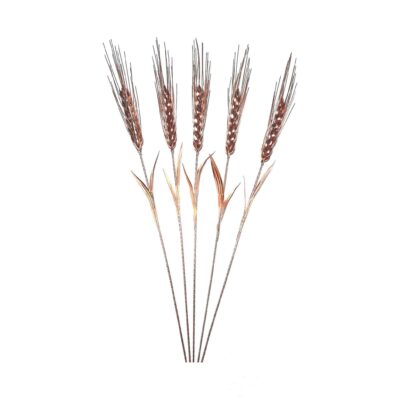 Fleur en Cuivre Décorative Blé – Artisanale avec Design Épi pour Art Floral Décoratif