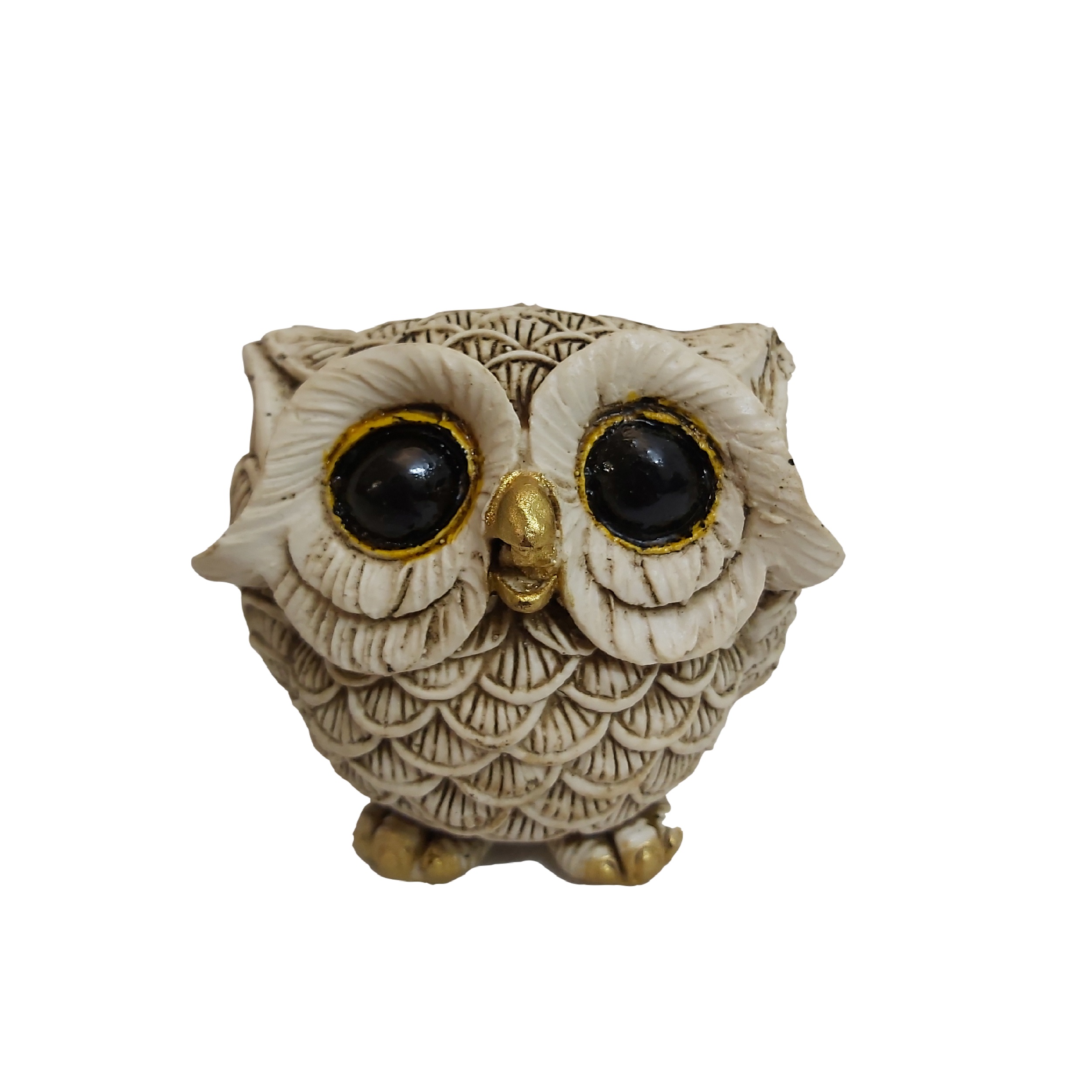 Ensemble de 3 figurines décoratives de hiboux - Décoration artistique d'oiseaux fantaisistes