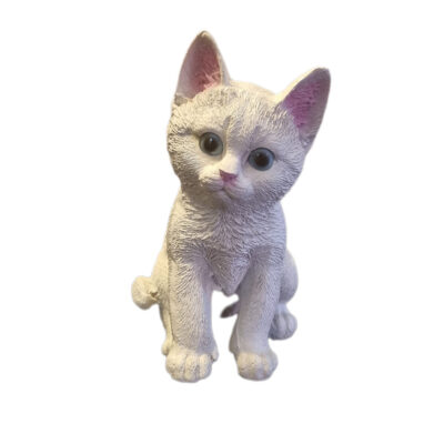 Figurine décorative de chaton assis – Sculpture de chat mignon