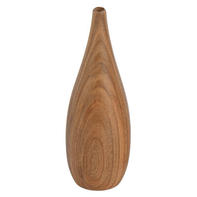 Vase à tige unique fait main, style rustique, adapté à la décoration.