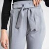 Pantalons Plissés Ajustés avec Poche pour Femme