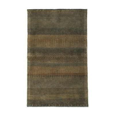 Tapis en laine Gabbeh persan tissé à la main en Fars vert sauge