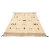 Tapis en laine Gabbeh persan tissé à la main en Fars motifs d'arbres crème