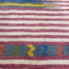 Tapis en laine Gabbeh persan authentique tissé à la main rayé rouge