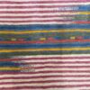 Tapis en laine Gabbeh persan authentique tissé à la main rayé rouge