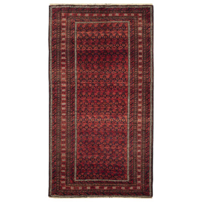 Tapis persan authentique en laine noué à la main à Baloutchistan bordure