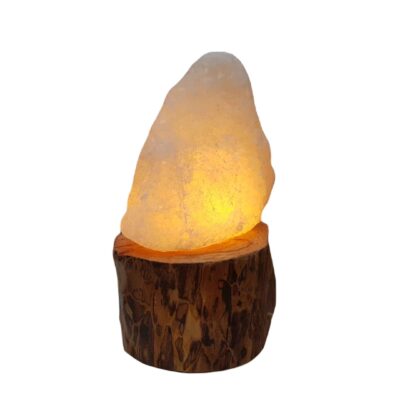Lampe de sel persane lumineuse – faite main avec base en bois & design artistique