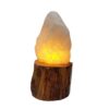 Lampe de sel persane lumineuse – faite main avec base en bois & design artistique