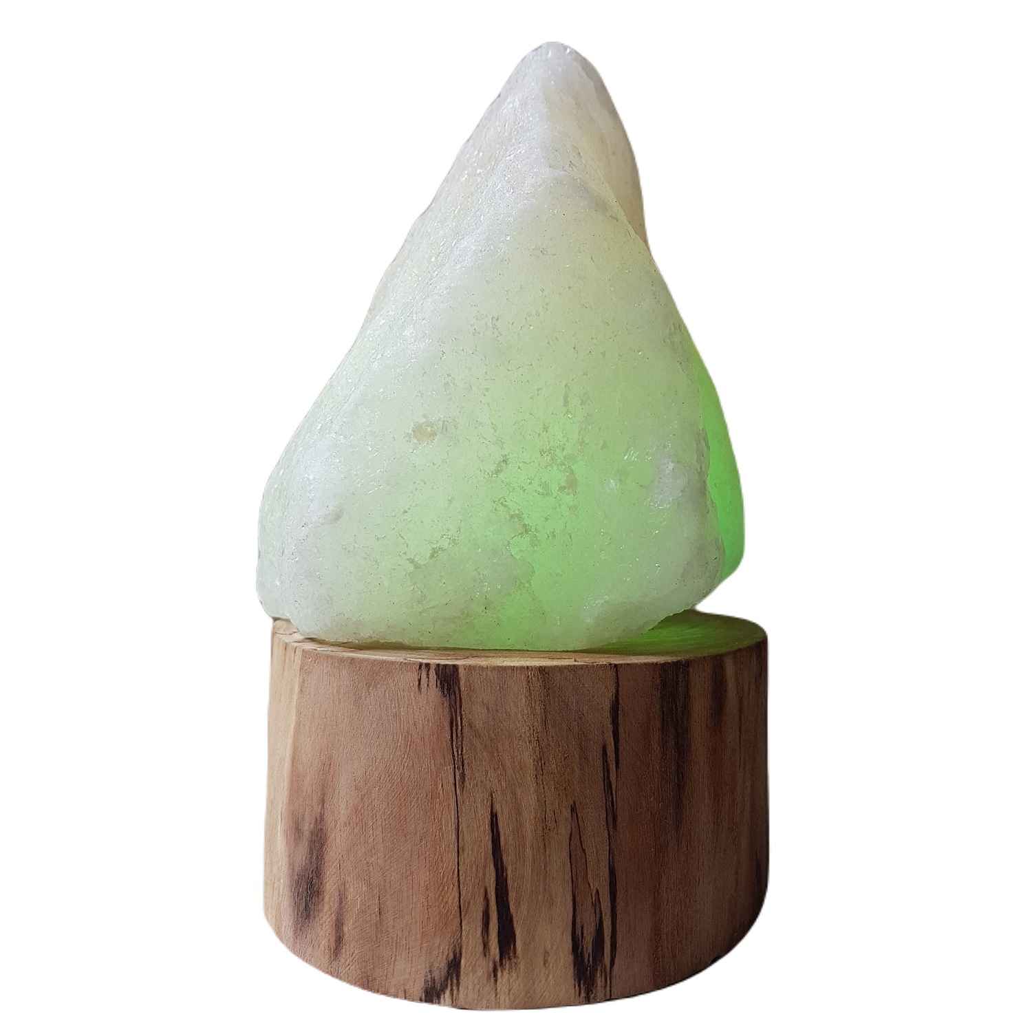 Lampe de sel persane lumineuse – faite main avec base en bois & design artistique