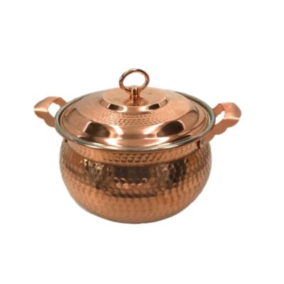 Marmite persane en cuivre – Style de cuisson traditionnel martelé Negin