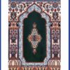 Tapis de Mosquée Islamique avec Design Mihrab - Coton Vert, 5 Mètres