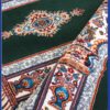 Tapis de Mosquée Islamique avec Design Mihrab - Coton Vert, 5 Mètres