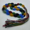 Chapelet islamique en agate multicolore avec 33 perles